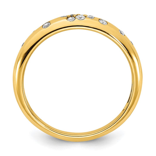 High-quality 14K Gold Polished Diamond Accent Ring | Stylish & Affordable Elegance