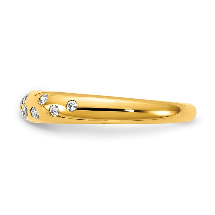 High-quality 14K Gold Polished Diamond Accent Ring | Stylish & Affordable Elegance-3