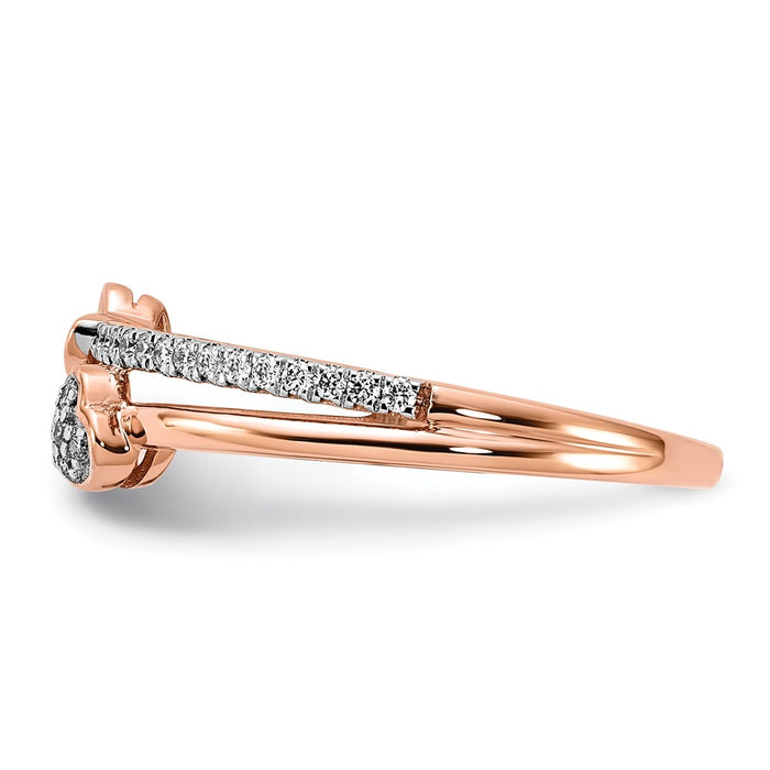Shop Stylish 14K Rose Gold Heart-Shaped Diamond Ring - Luxury Design, Affordable Price-3