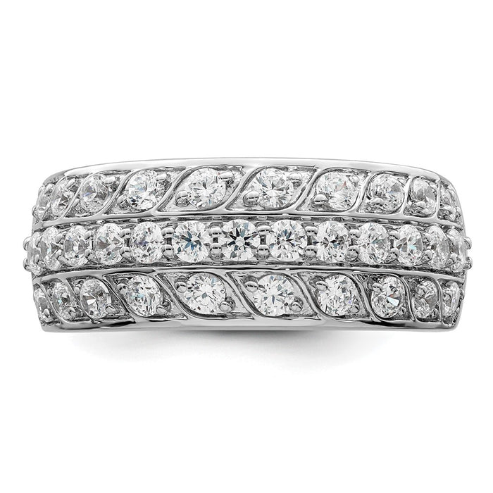 Buy 14K White Gold 1.25 Carat Diamond Eternity Band | Stylish Luxury Ring-4