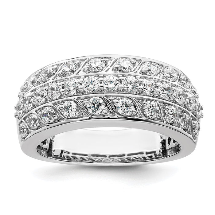 Buy 14K White Gold 1.25 Carat Diamond Eternity Band | Stylish Luxury Ring-1