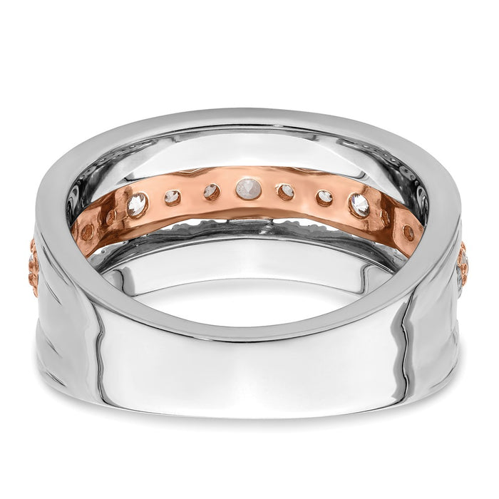 Buy 1 Carat Complete Diamond Wedding Band in 14K Luxury White & Rose Gold-5
