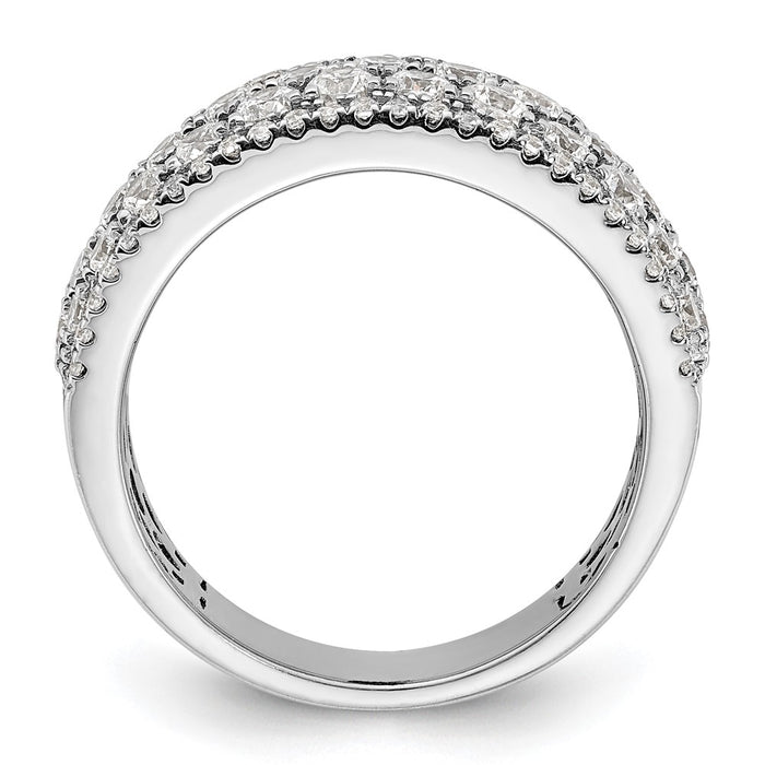 Buy Stylish 14K White Gold Pave Diamond Band - 2 Carats Total Weight, Luxury Shine-2
