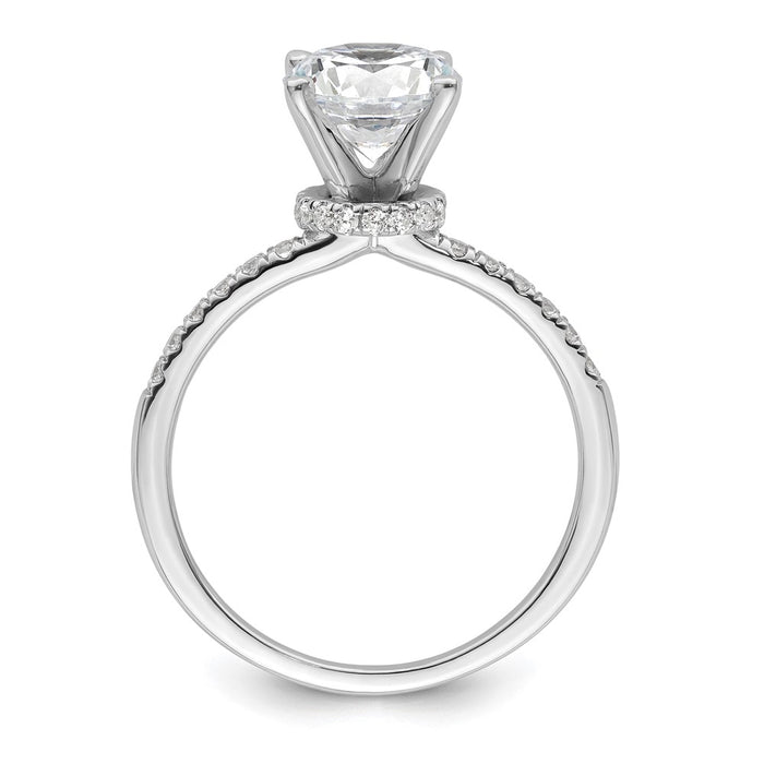 Exclusive 14K White Gold Semi-Mount Engagement Ring for 1.5 Carat Stone-2