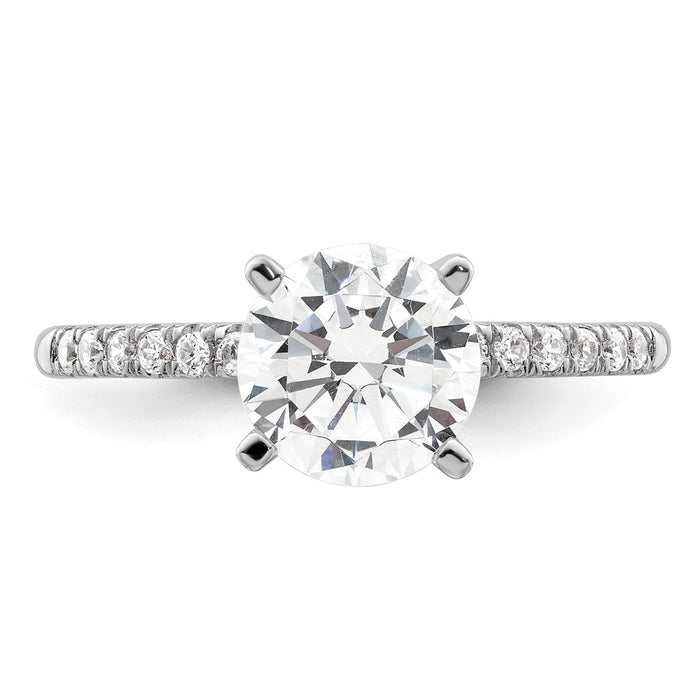 Exclusive 14K White Gold Semi-Mount Engagement Ring for 1.5 Carat Stone-4
