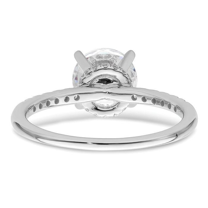 Exclusive 14K White Gold Semi-Mount Engagement Ring for 1.5 Carat Stone-5