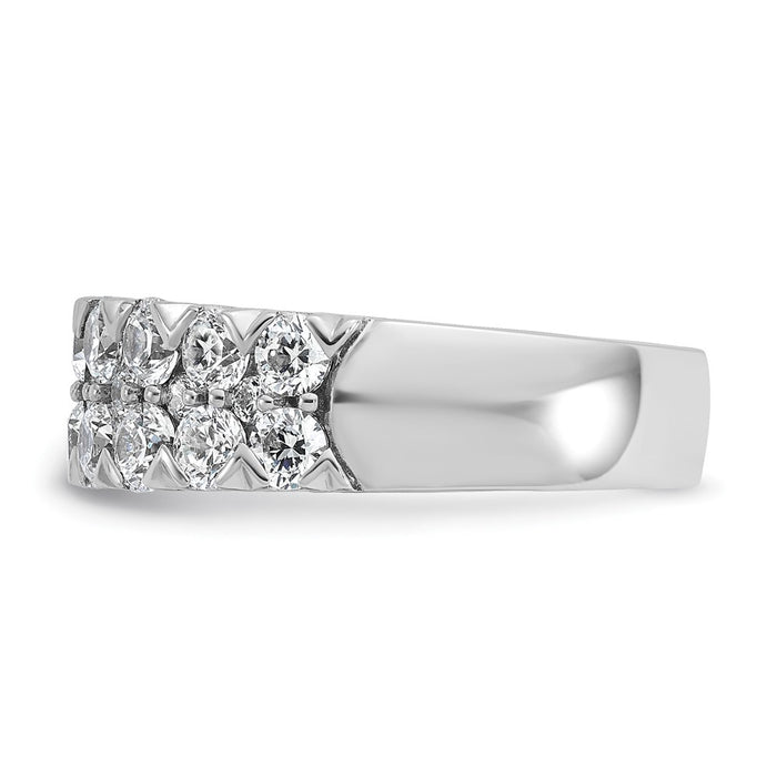 Order Stylish 14K White Gold Double Row Band with 2 Carat Lab-Grown Diamond-3