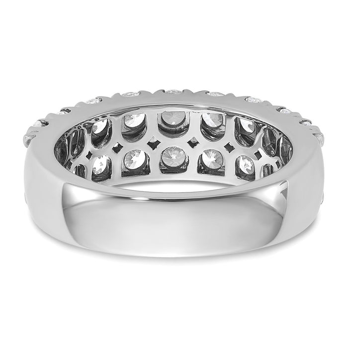 Order Stylish 14K White Gold Double Row Band with 2 Carat Lab-Grown Diamond-5