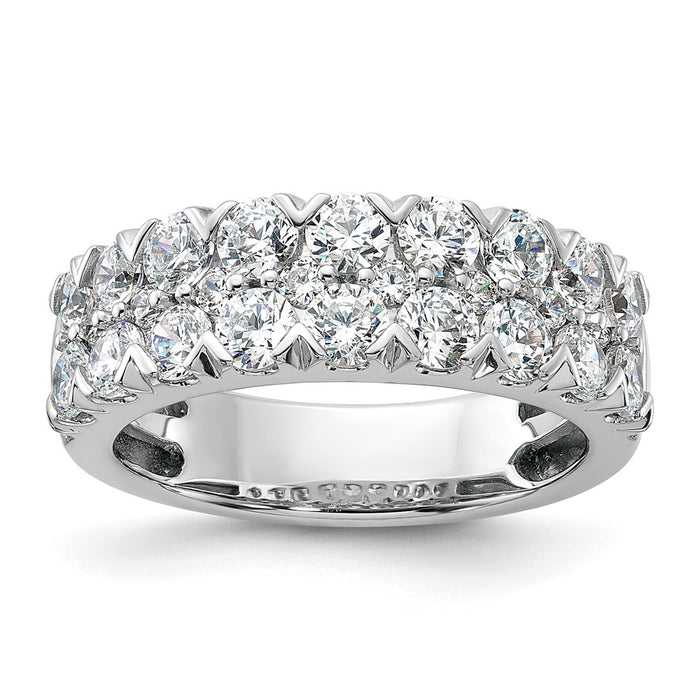 Order Stylish 14K White Gold Double Row Band with 2 Carat Lab-Grown Diamond-1