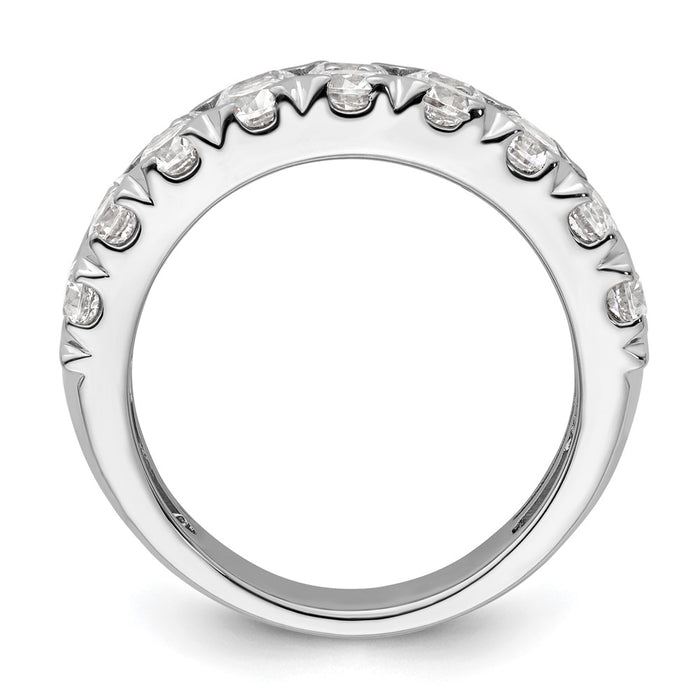 Exclusive 14K White Gold Double Row Band with 3 Carat Lab-Grown Diamond-2