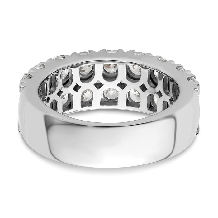 Exclusive 14K White Gold Double Row Band with 3 Carat Lab-Grown Diamond-5