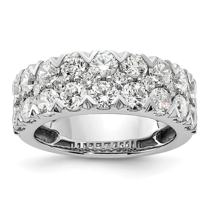Exclusive 14K White Gold Double Row Band with 3 Carat Lab-Grown Diamond-1