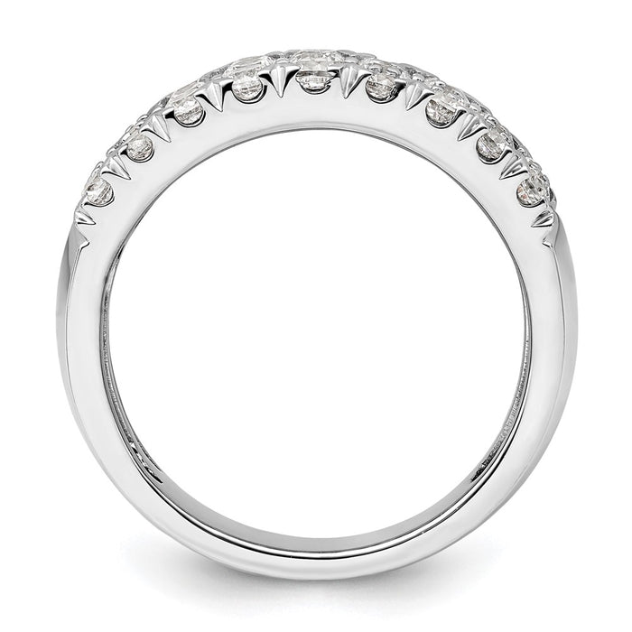 Buy Exclusive 14K White Gold Triple Row Band with 1.5 Carat Lab-Grown Diamond-2