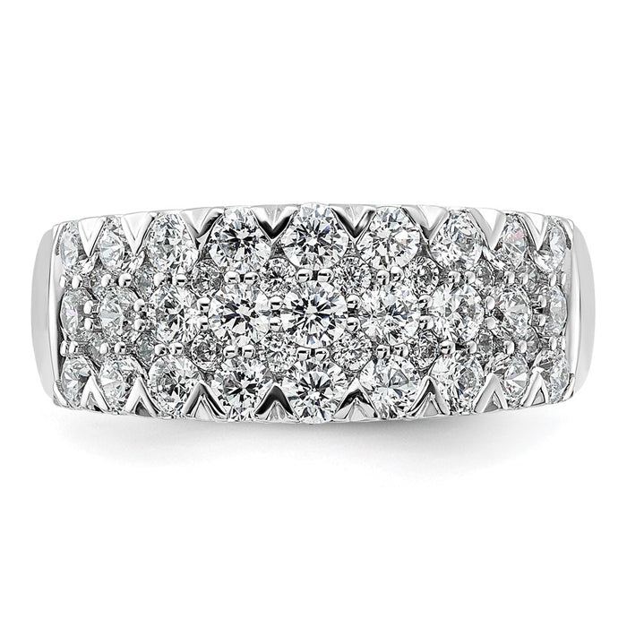 Buy Stylish 14K White Gold Pave Set Diamond Ring - 1.5 Carats Luxury Value!-4