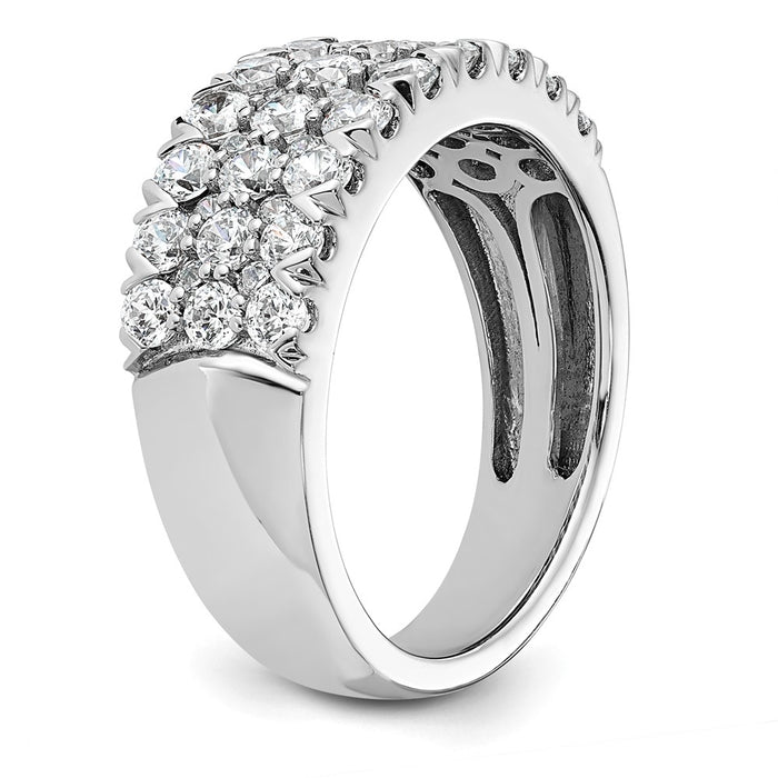 Buy Stylish 14K White Gold Pave Set Diamond Ring - 1.5 Carats Luxury Value!-6