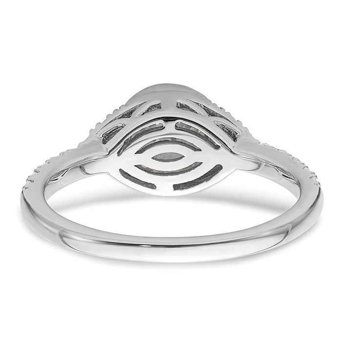 Buy 14K White Gold Halo Engagement Ring - 1 Carat Round Bezel, Stylish Value!-5