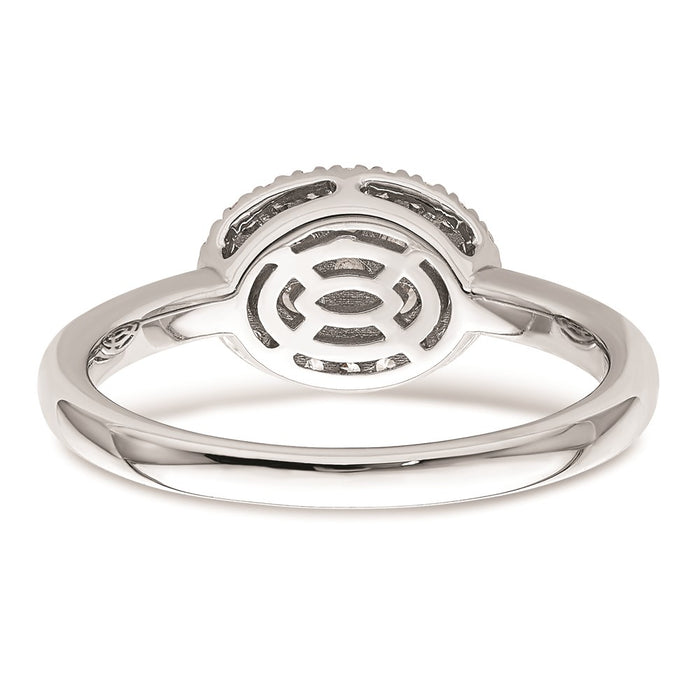 Buy 14K White Gold Oval Halo Cluster Engagement Ring - 1/3 Carat Diamond, Luxury Style-5