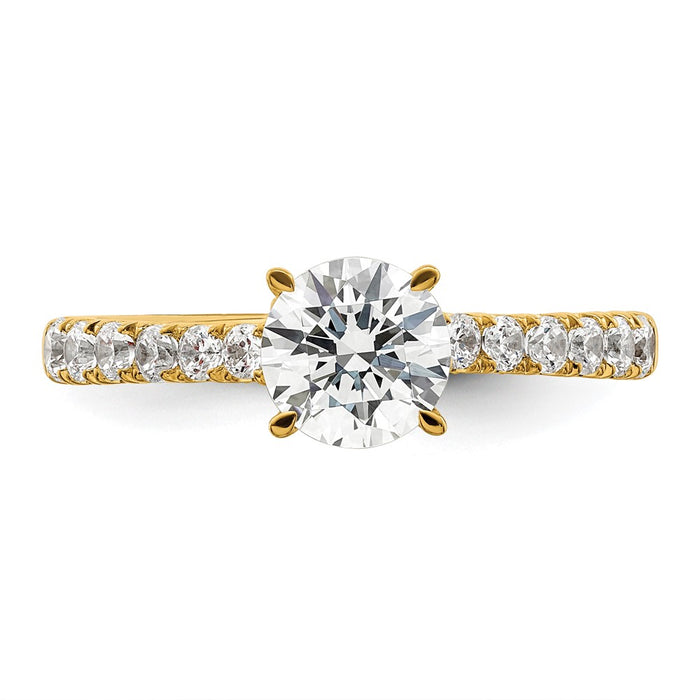 Buy 14K Vintage Semi-Mount Engagement Ring 1 Carat with 1/2 Carat Diamonds - Stylish!-4