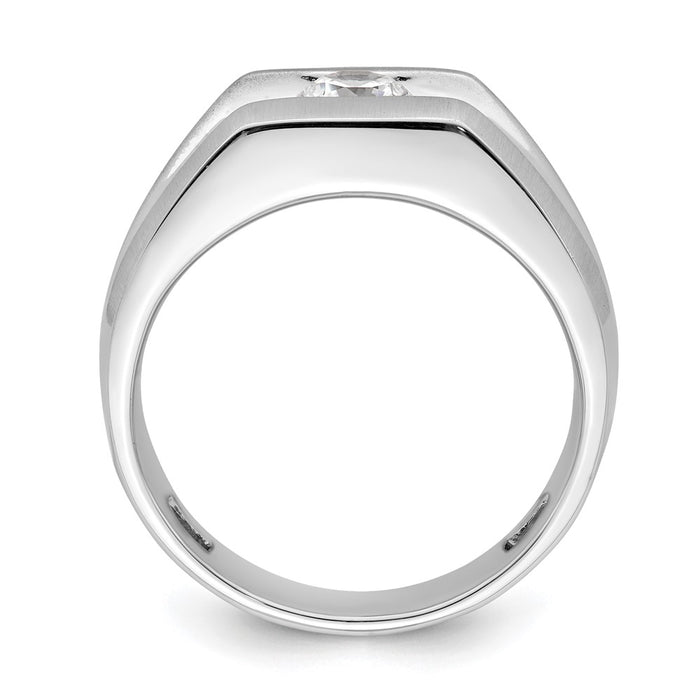 Buy Exclusive 14K White Gold Men's Ring Mounting for 1/2 Carat Stone-2