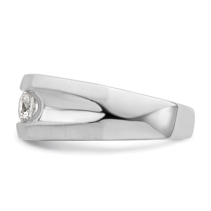 Buy Exclusive 14K White Gold Men's Ring Mounting for 1/2 Carat Stone-3