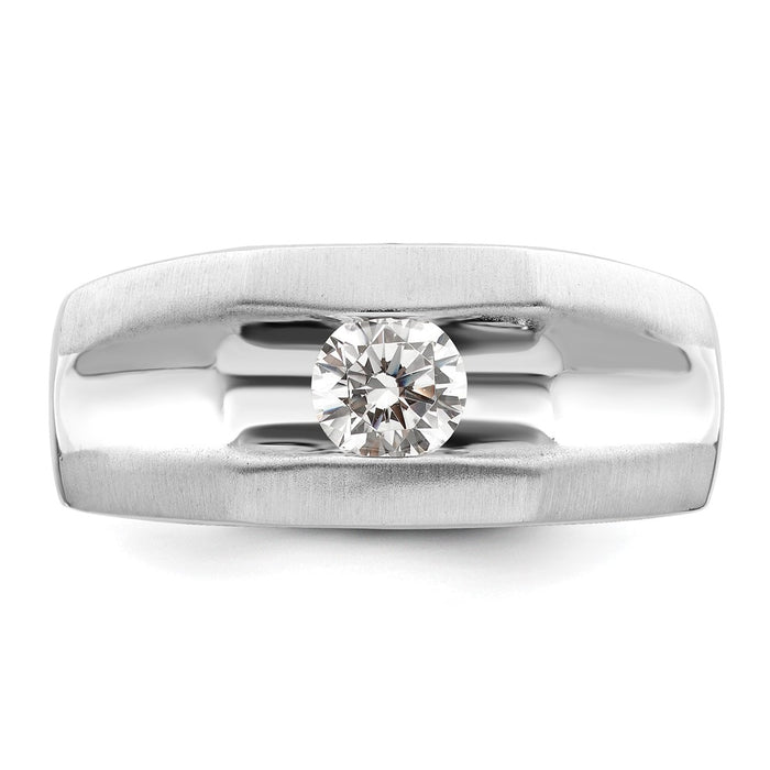 Buy Exclusive 14K White Gold Men's Ring Mounting for 1/2 Carat Stone-4
