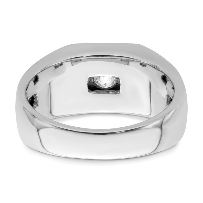 Buy Exclusive 14K White Gold Men's Ring Mounting for 1/2 Carat Stone-5
