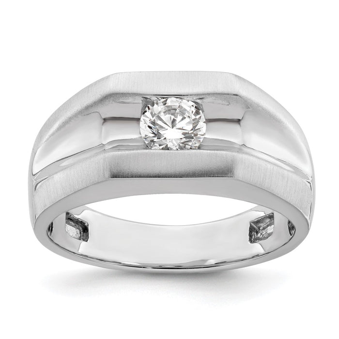 Buy Exclusive 14K White Gold Men's Ring Mounting for 1/2 Carat Stone-1