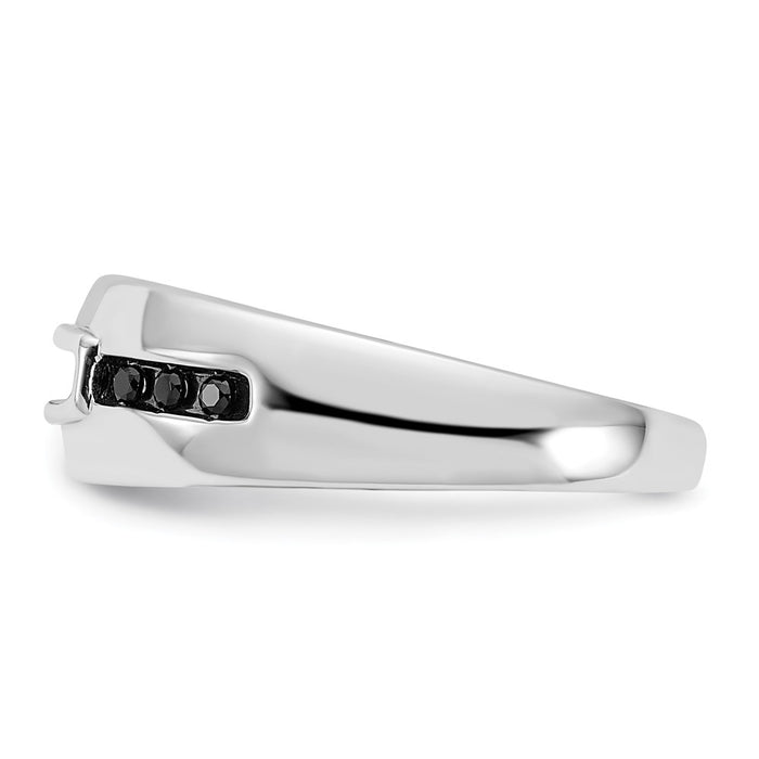 Exclusive Men's 14K White Gold Ring, 1/4 Carat Diamonds - Stylish Luxury!-3