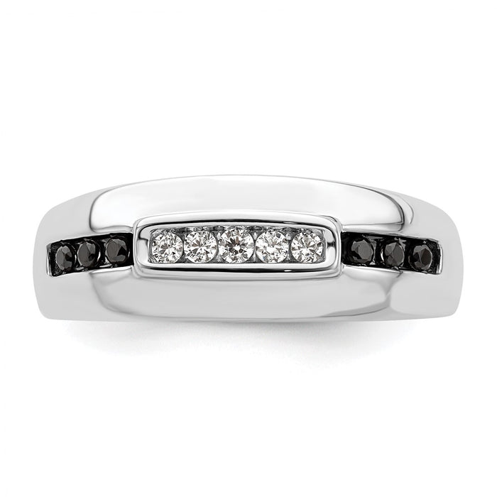 Exclusive Men's 14K White Gold Ring, 1/4 Carat Diamonds - Stylish Luxury!-4