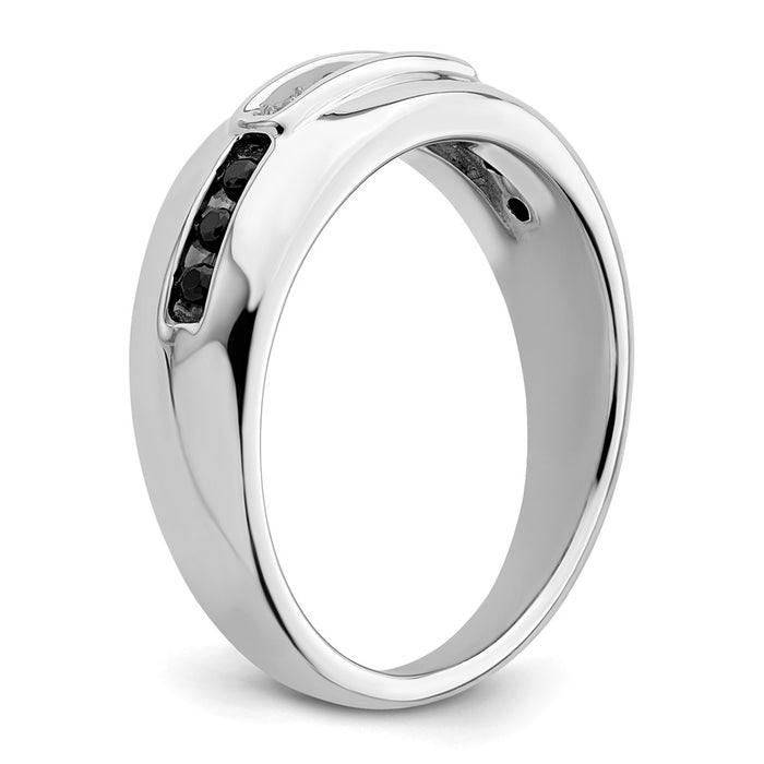 Exclusive Men's 14K White Gold Ring, 1/4 Carat Diamonds - Stylish Luxury!-6