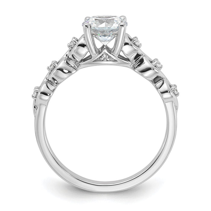 Buy 14K White Gold Diamond Semi-Mount Engagement Ring Setting - Stylish Value-2