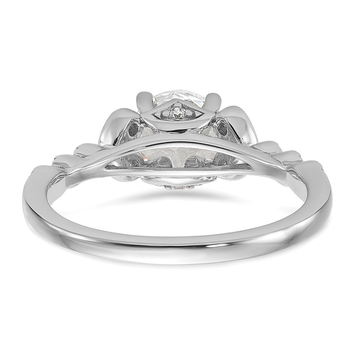 Buy 14K White Gold Diamond Semi-Mount Engagement Ring Setting - Luxury Value Design-5