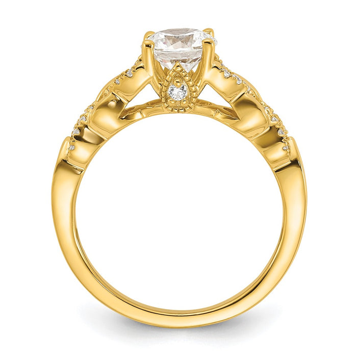 Buy Exclusive 14K Gold Diamond Semi-Mount Engagement Ring - Stylish Design-2