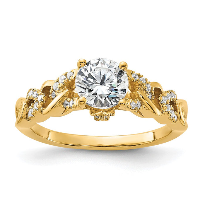 Buy Exclusive 14K Gold Diamond Semi-Mount Engagement Ring - Stylish Design-1
