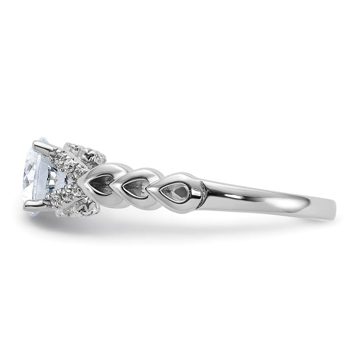 Buy 14K White Gold Diamond Semi-Mount Engagement Ring Setting | Stylish Design-3