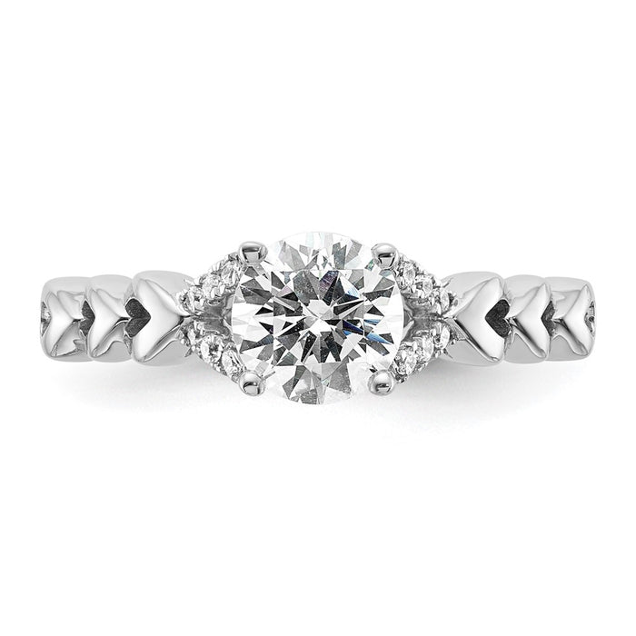 Buy 14K White Gold Diamond Semi-Mount Engagement Ring Setting | Stylish Design-4