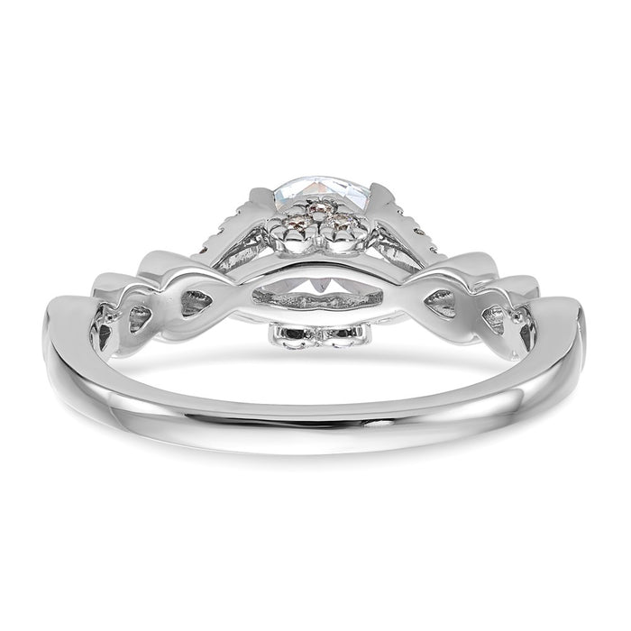 Buy 14K White Gold Diamond Semi-Mount Engagement Ring Setting | Stylish Design-5
