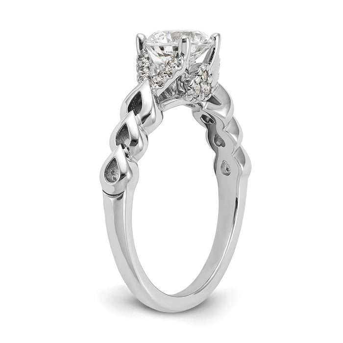 Buy 14K White Gold Diamond Semi-Mount Engagement Ring Setting | Stylish Design-6