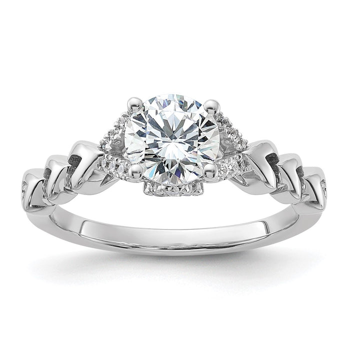 Buy 14K White Gold Diamond Semi-Mount Engagement Ring Setting | Stylish Design-1