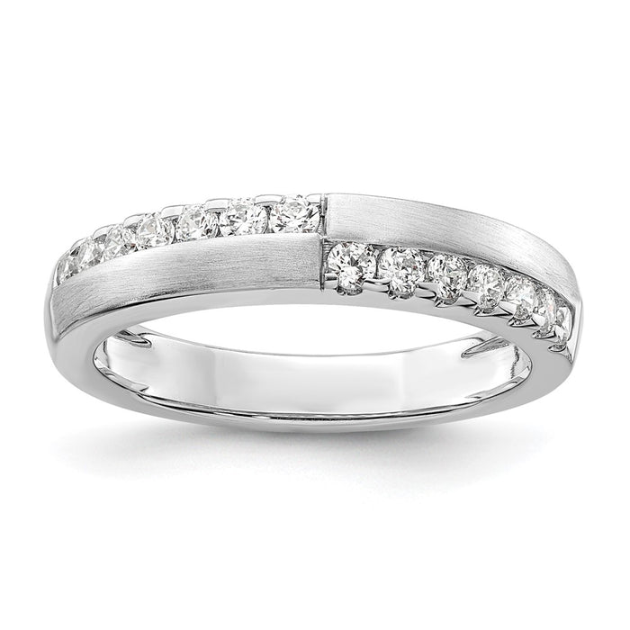 High-Quality 14K White Gold Band with 3/8 Carat Lab-Grown Diamond - Stylish Value-1