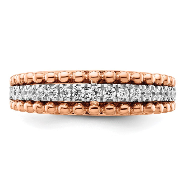 High-Quality 14K Two-Tone Gold 1/4 Carat Lab-Grown Diamond Band - Stylish Value-4