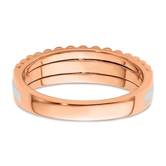 High-Quality 14K Two-Tone Gold 1/4 Carat Lab-Grown Diamond Band - Stylish Value-5