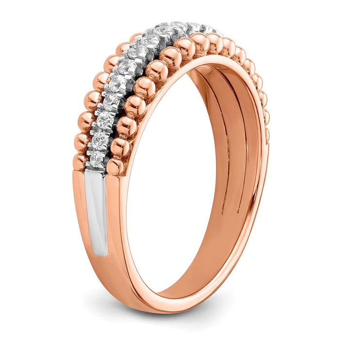 High-Quality 14K Two-Tone Gold 1/4 Carat Lab-Grown Diamond Band - Stylish Value-6