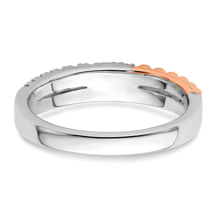 Buy Stylish 14K Two-Tone Gold Band with 1/3 Carat Lab-Grown Diamond-5