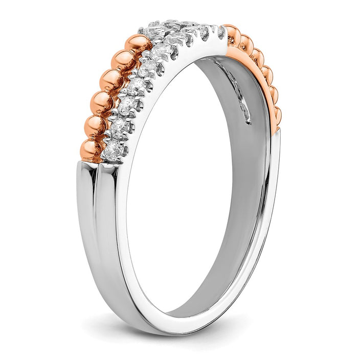 Buy Stylish 14K Two-Tone Gold Band with 1/3 Carat Lab-Grown Diamond-6