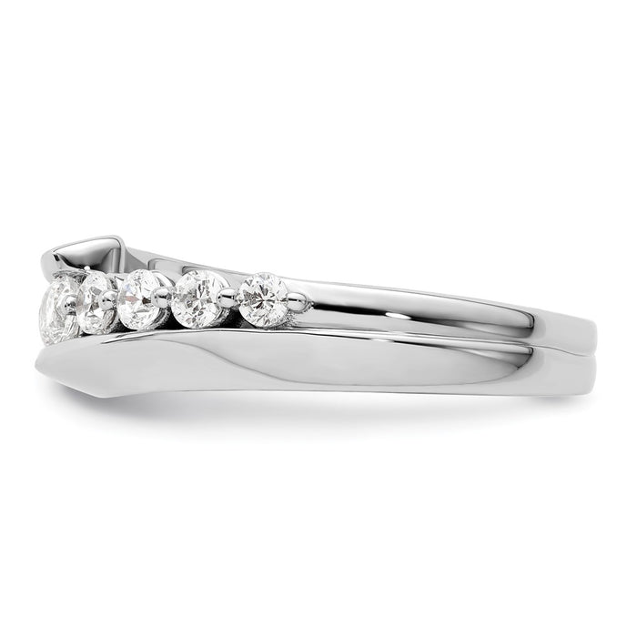 Shop Stylish 14K White Gold 1/2 Carat Lab-Grown Diamond Band - VS/SI+ Quality-3