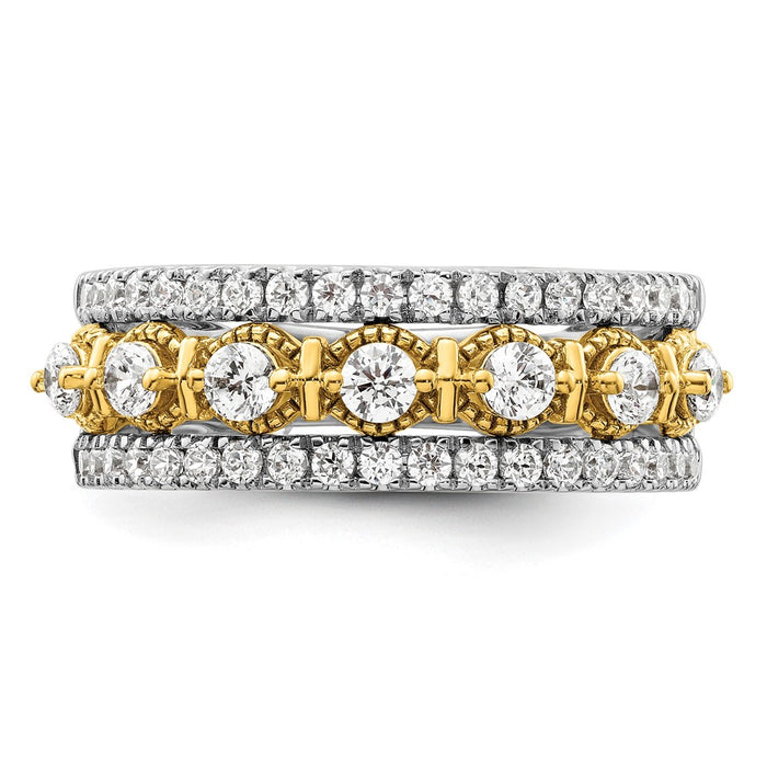 Shop Stylish 14K Two-Tone Band with 7/8 Carat Lab-Grown Diamond, VS/SI+ Quality-4