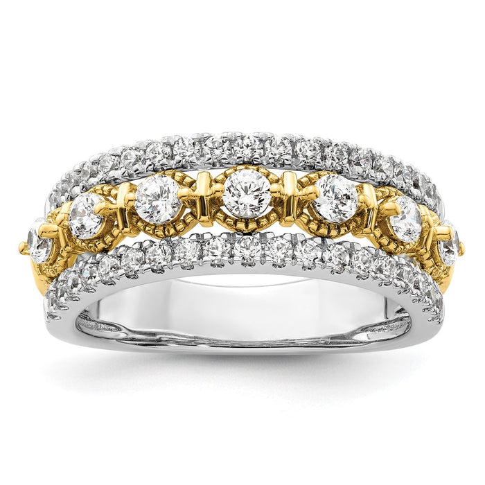 Shop Stylish 14K Two-Tone Band with 7/8 Carat Lab-Grown Diamond, VS/SI+ Quality-1