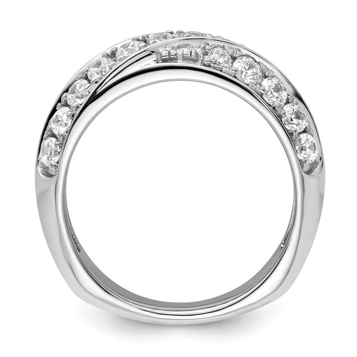 High-Quality 14K White Gold Band with 1 Carat Lab-Grown Diamond - Stylish Value-2