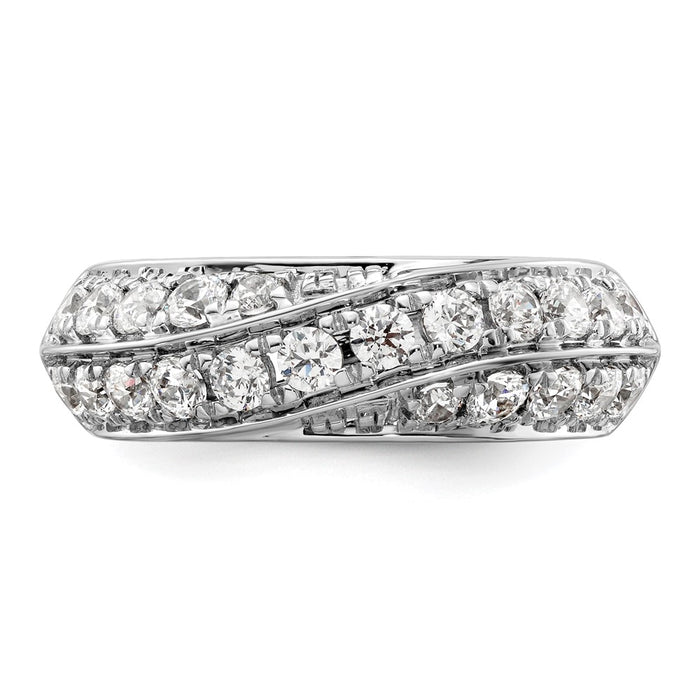 High-Quality 14K White Gold Band with 1 Carat Lab-Grown Diamond - Stylish Value-4